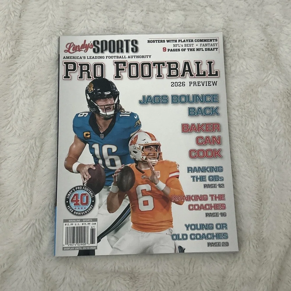 Lindy's Sports Pro football  2026 Preview  Jags  Baker  40 Year Anniversary